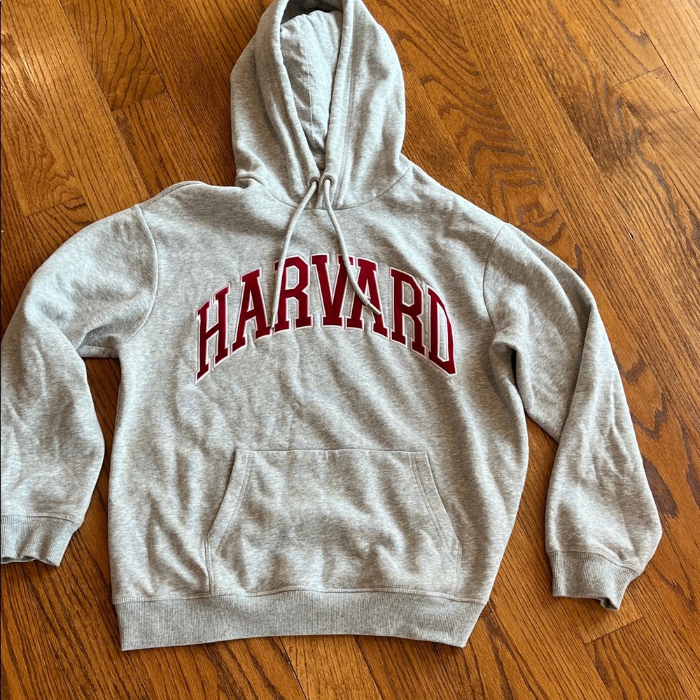 H&M Harvard Gray and Red Hoodie Sweater women size small
